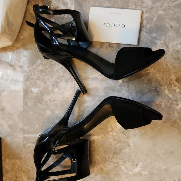 GUCCI ANKLE STRAP HEELS - Picture 3 of 15